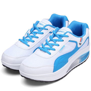 Dentelle respirant chaussures baskets net shake de surface jusqu'à baskets antidérapants